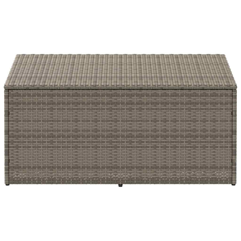 vidaXL Garden Storage Box Grey 110x50x58 cm Poly Rattan