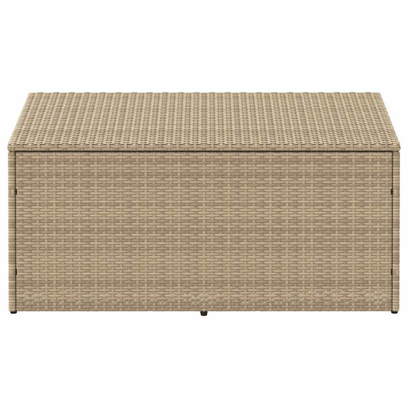 vidaXL Garden Storage Box Beige 110x50x58 cm Poly Rattan
