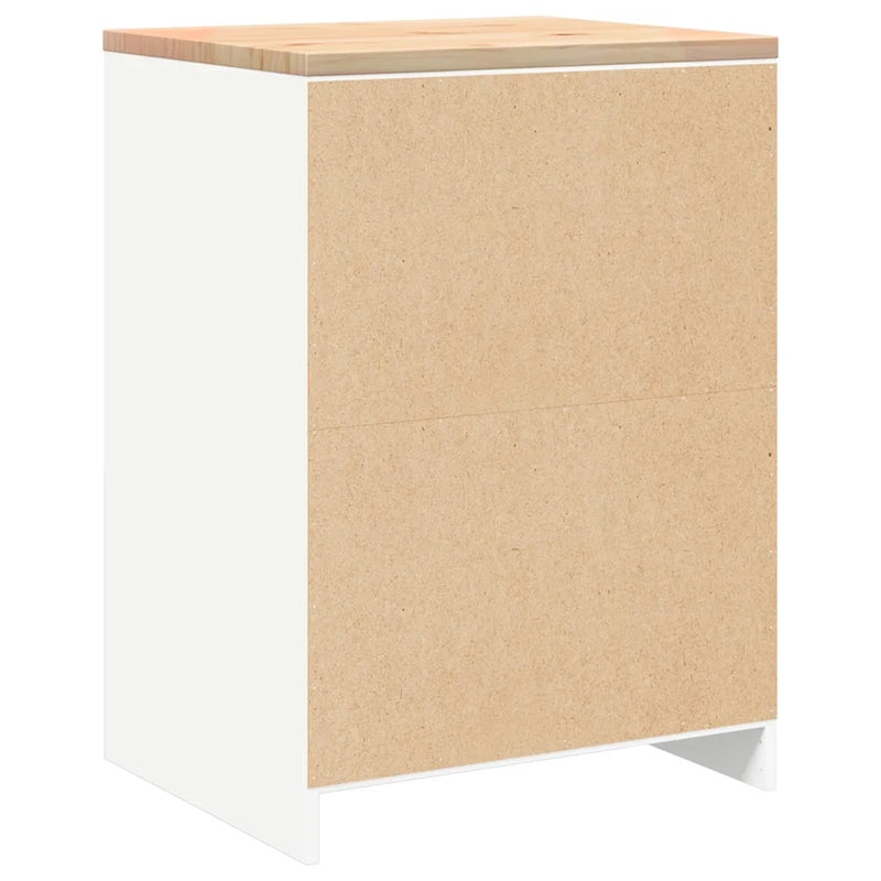 Garage Storage Cabinet White 60x51x85 cm Solid Wood Pine