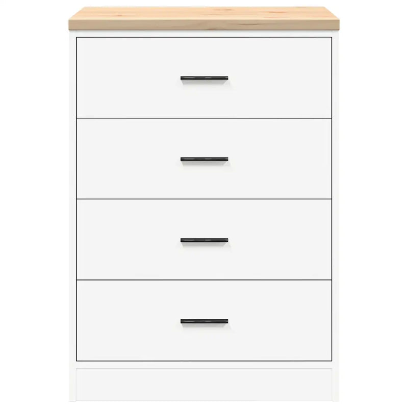 Garage Storage Cabinet White 60x51x85 cm Solid Wood Pine