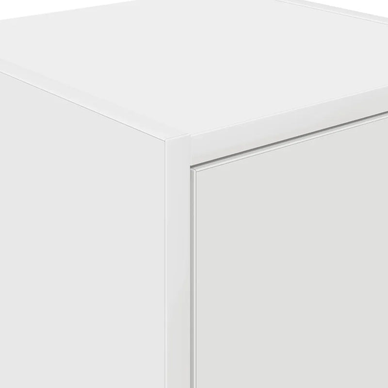 Garage Wall Cabinet White Engineered Wood