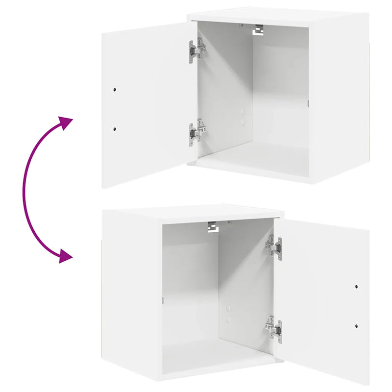 Garage Wall Cabinet White Engineered Wood