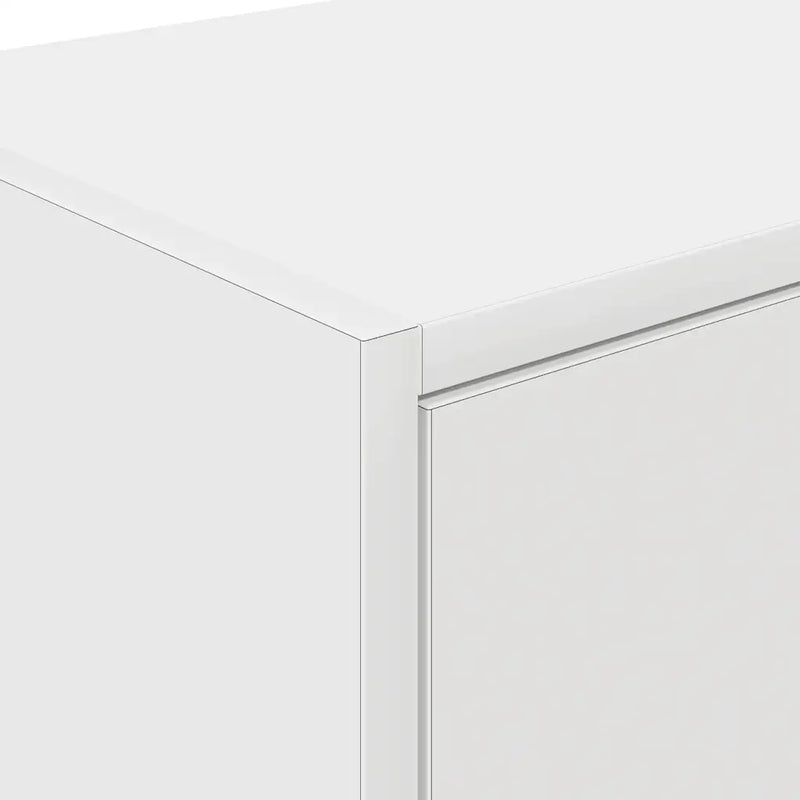 Garage Wall Cabinet White Engineered Wood