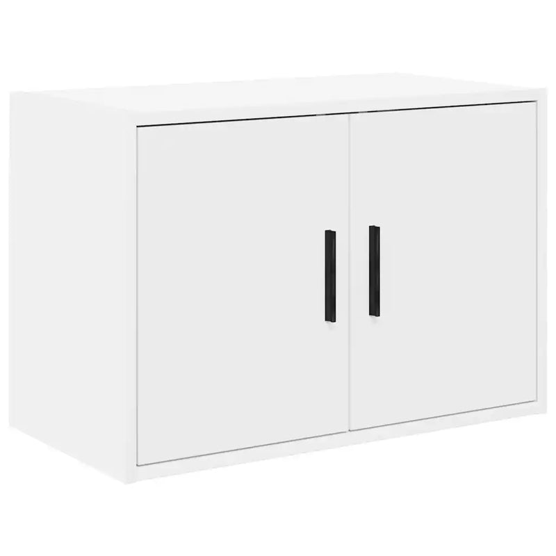 Garage Wall Cabinet White Engineered Wood