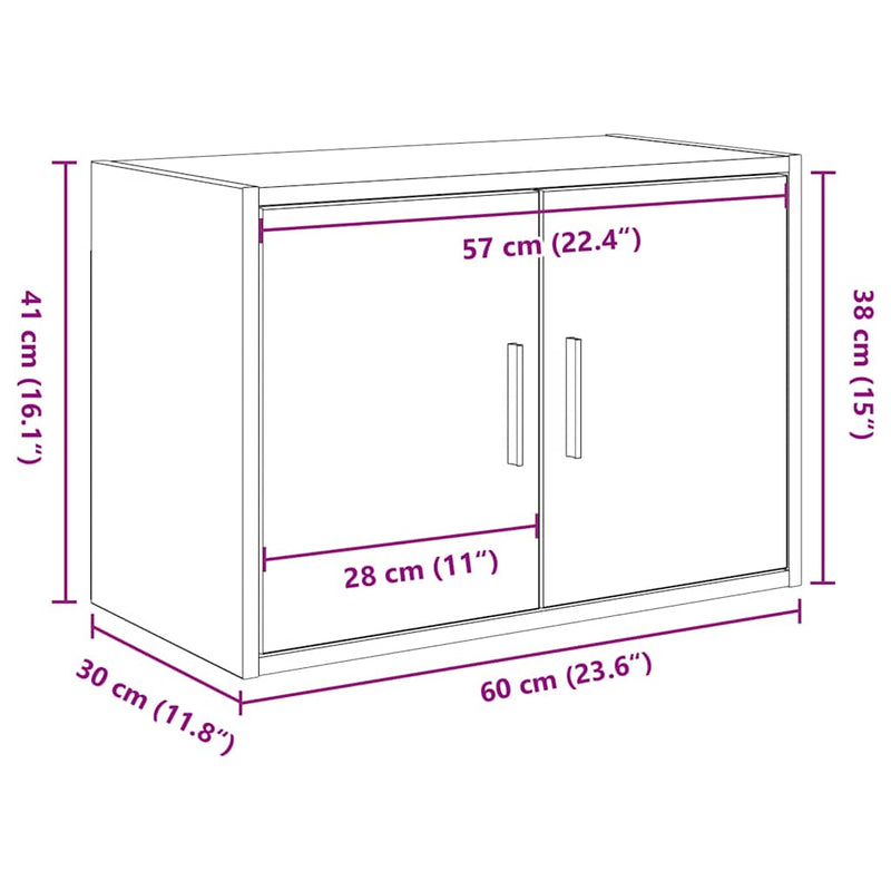 Garage Wall Cabinet White Engineered Wood