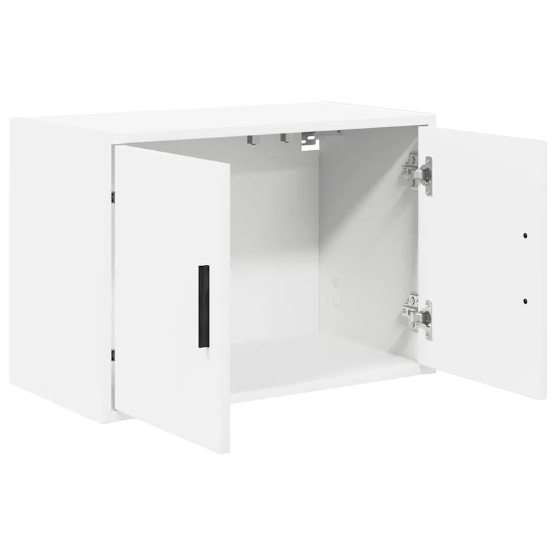 Garage Wall Cabinet White Engineered Wood