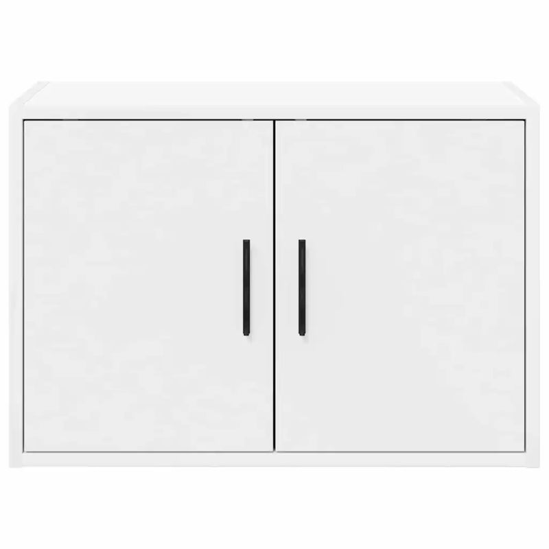 Garage Wall Cabinet White Engineered Wood