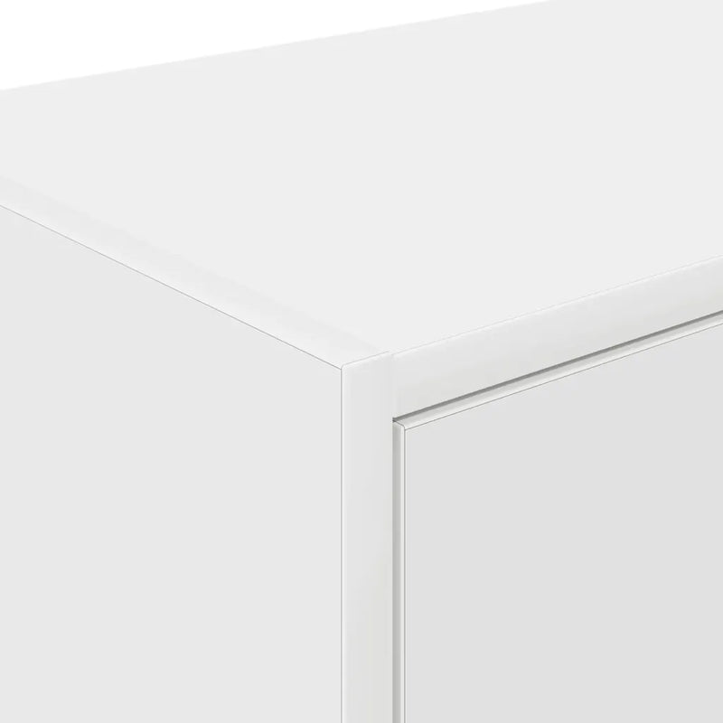 Garage Wall Cabinet White Engineered Wood