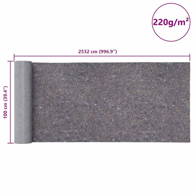 Non-slip Painter Fleece 25 m 220 g/m�� Grey