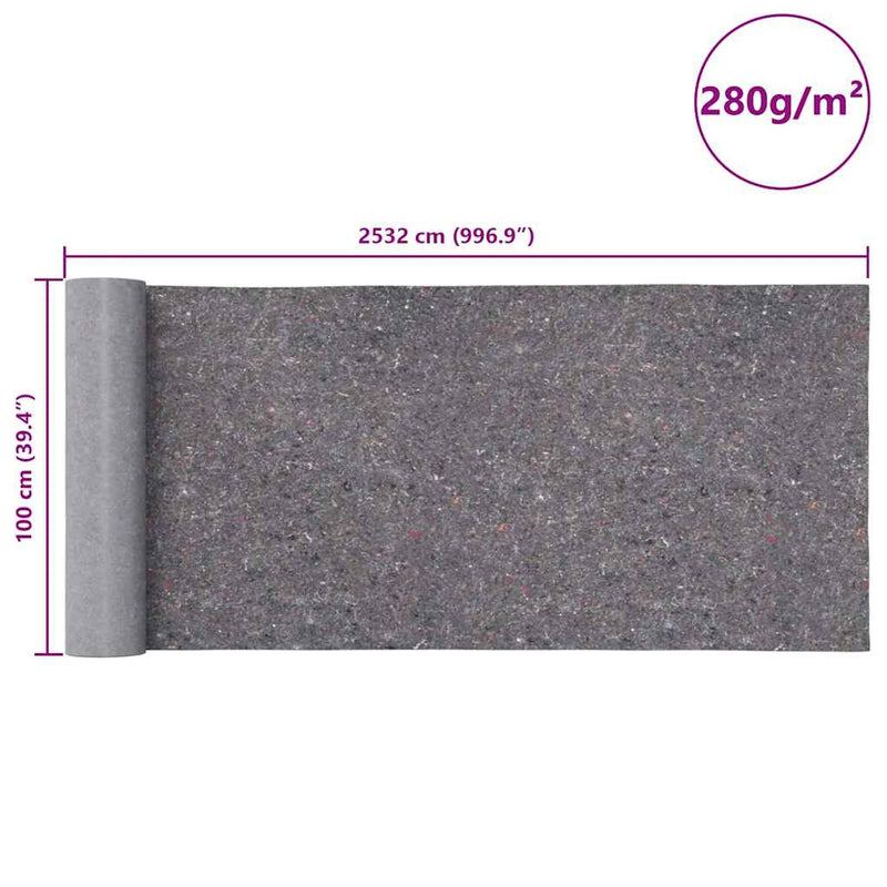 Non-slip Painter Fleece 25 m 280 g/m�� Grey