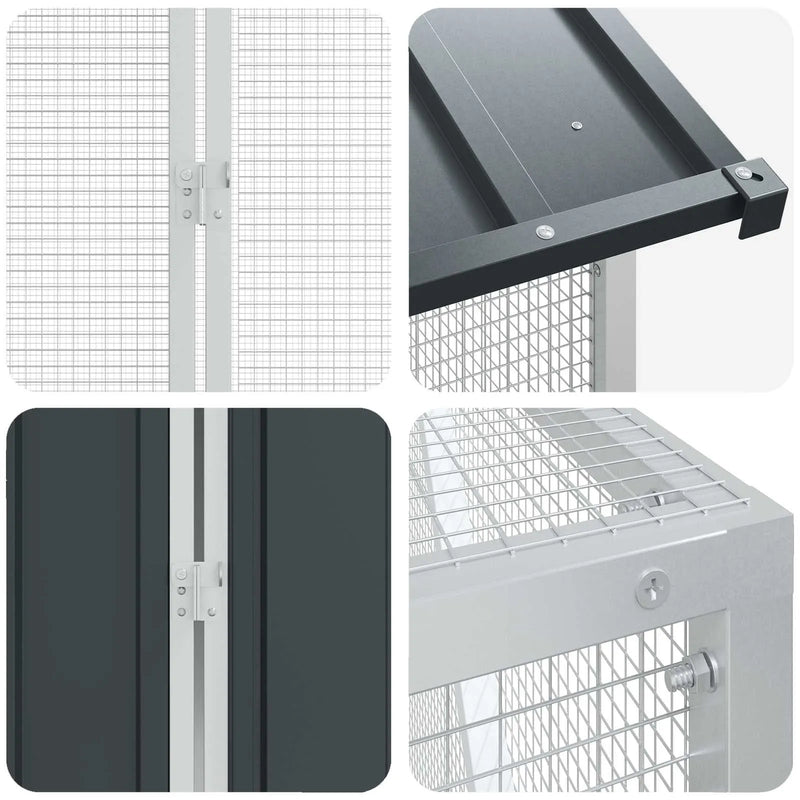 Bird Cage Anthracite 619 x 111 x 142 cm Galvanised Steel