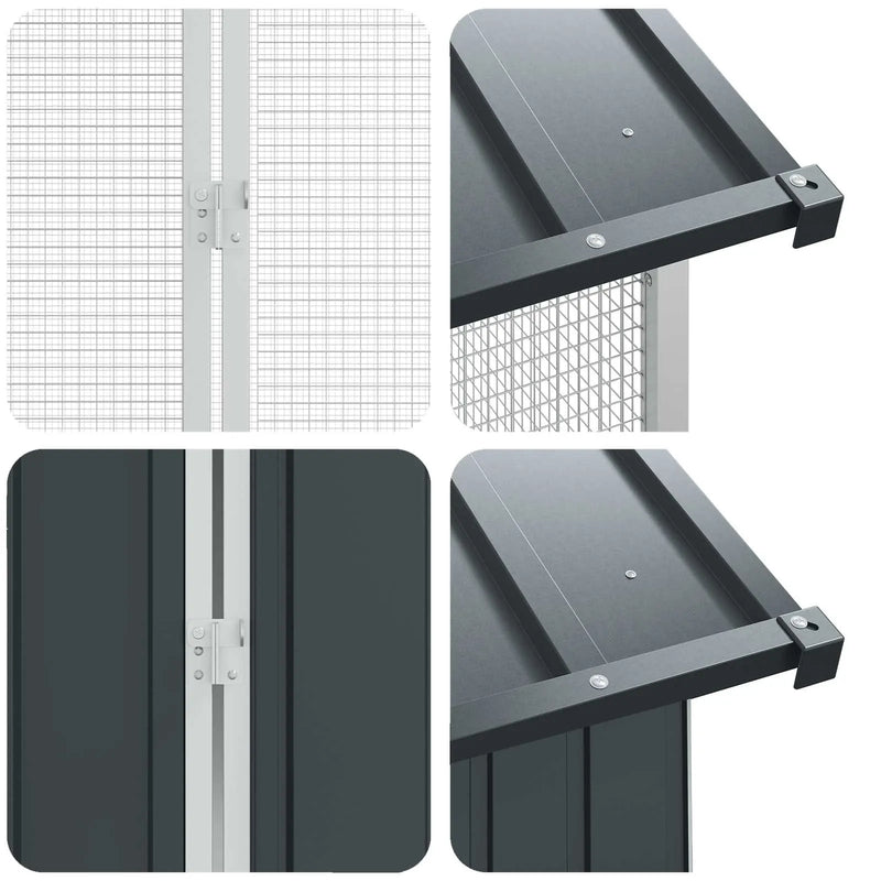 Bird Cage Anthracite 860 x 208 x 247 cm Galvanised Steel