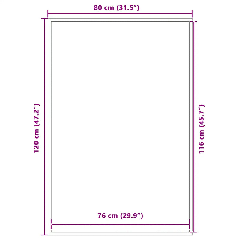 Doormat Anthracite 80x120 cm