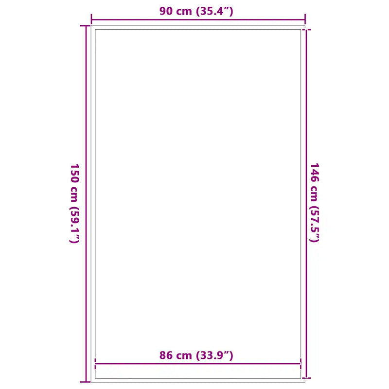Doormat Anthracite 90x150 cm