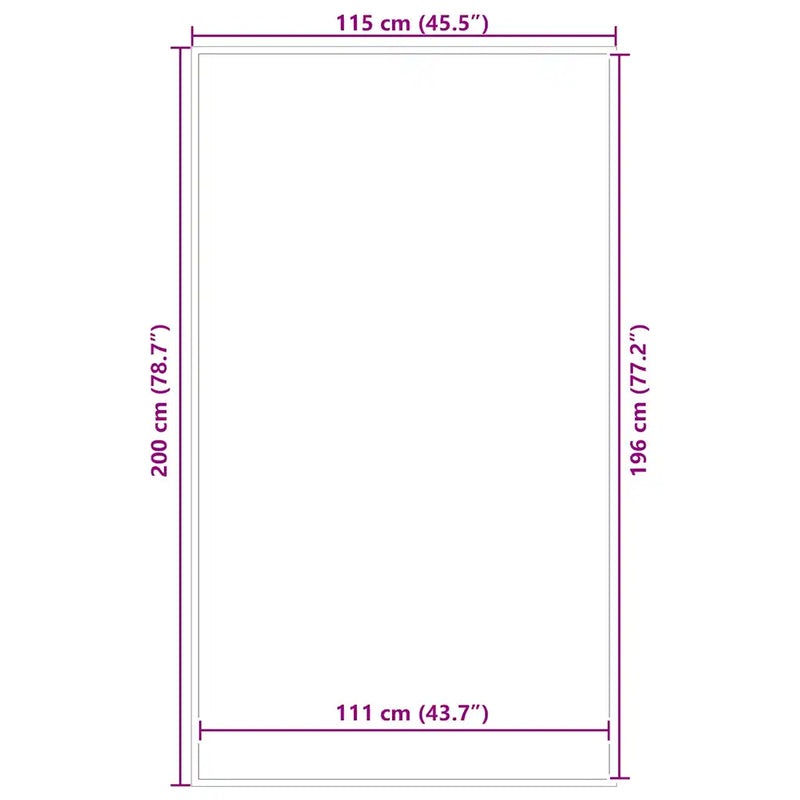 Doormat Anthracite 115x200 cm