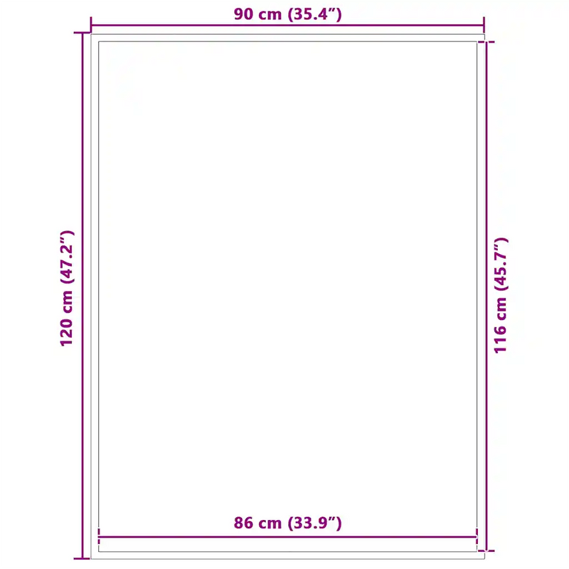 Doormat Black 90x120 cm