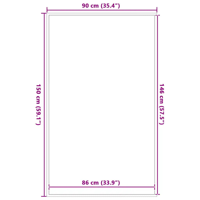 Doormat Black 90x150 cm