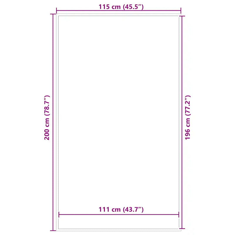 Doormat Black 115x200 cm