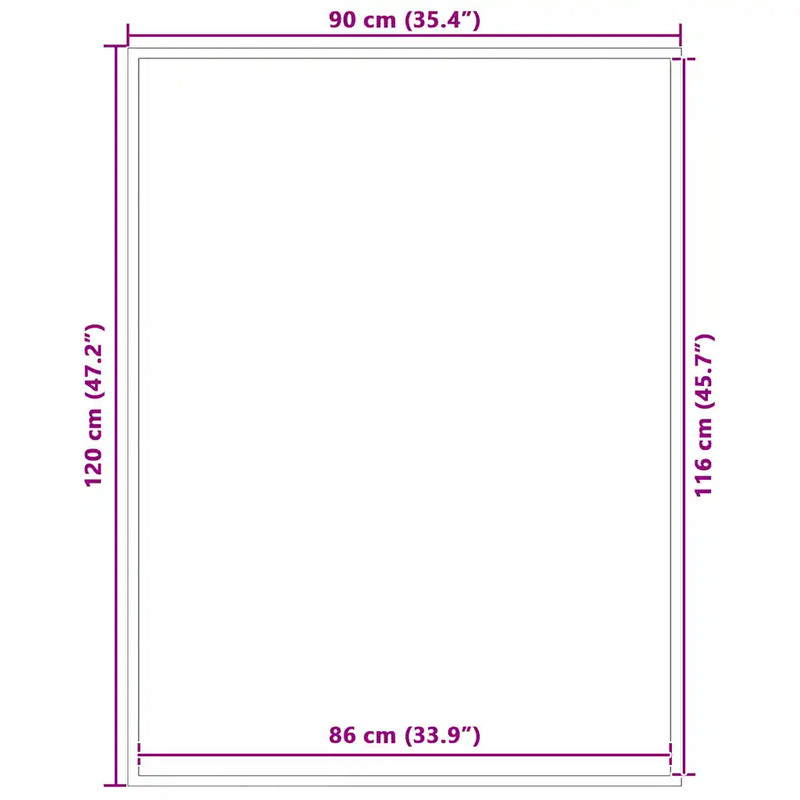 Doormat Black 90x120 cm