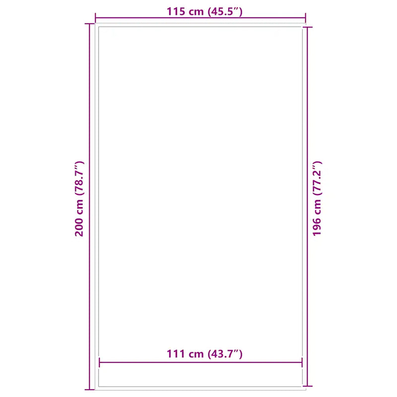 Doormat Black 115x200 cm