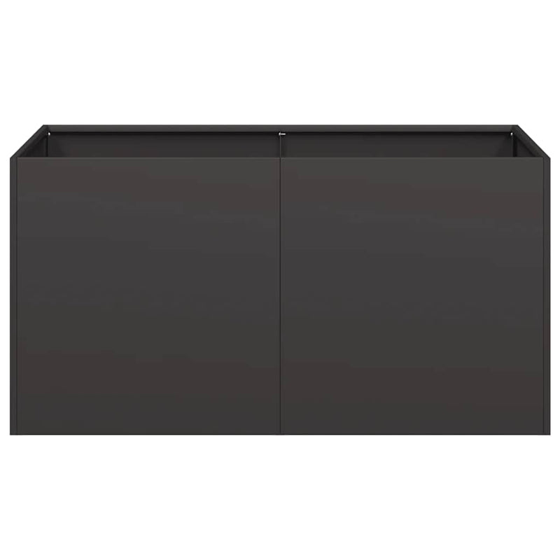 vidaXL Planter Black 80x40x40 cm Cold-rolled Steel