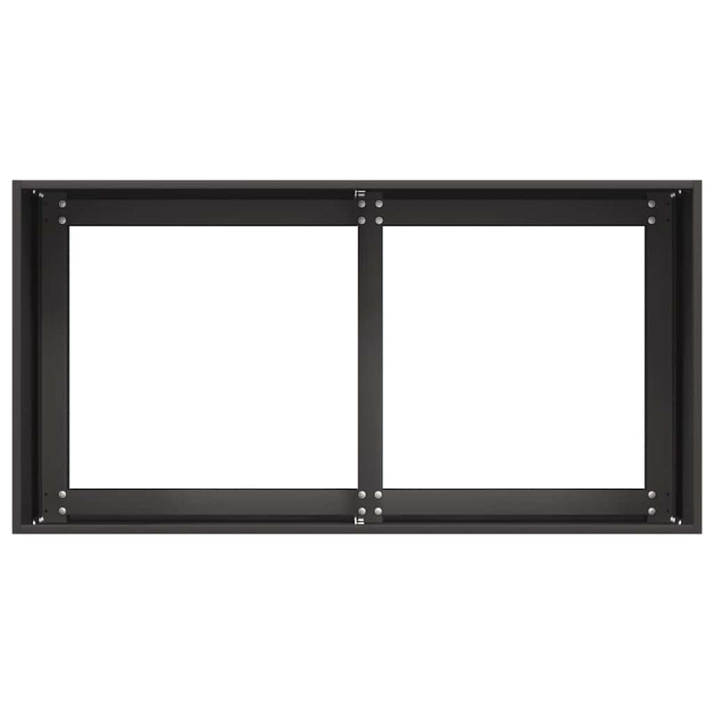 vidaXL Planter Black 80x40x40 cm Cold-rolled Steel