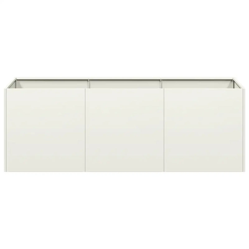 Planter White 120x40x40 cm Cold-rolled Steel