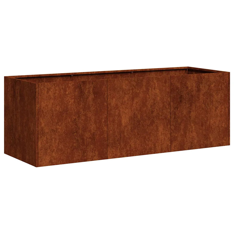 Planter Rusty 120x40x40 cm Weathering Steel