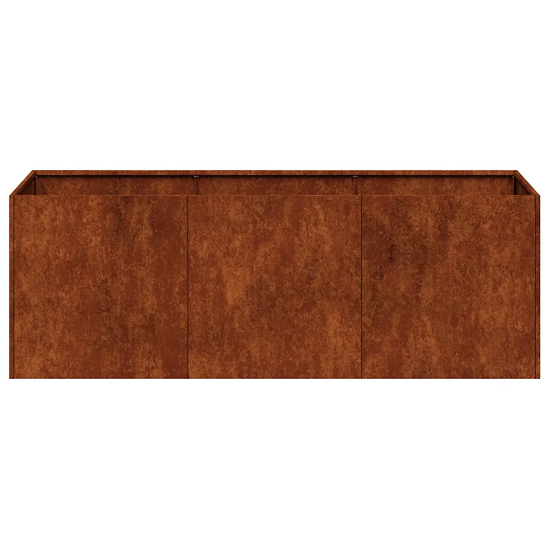 Planter Rusty 120x40x40 cm Weathering Steel