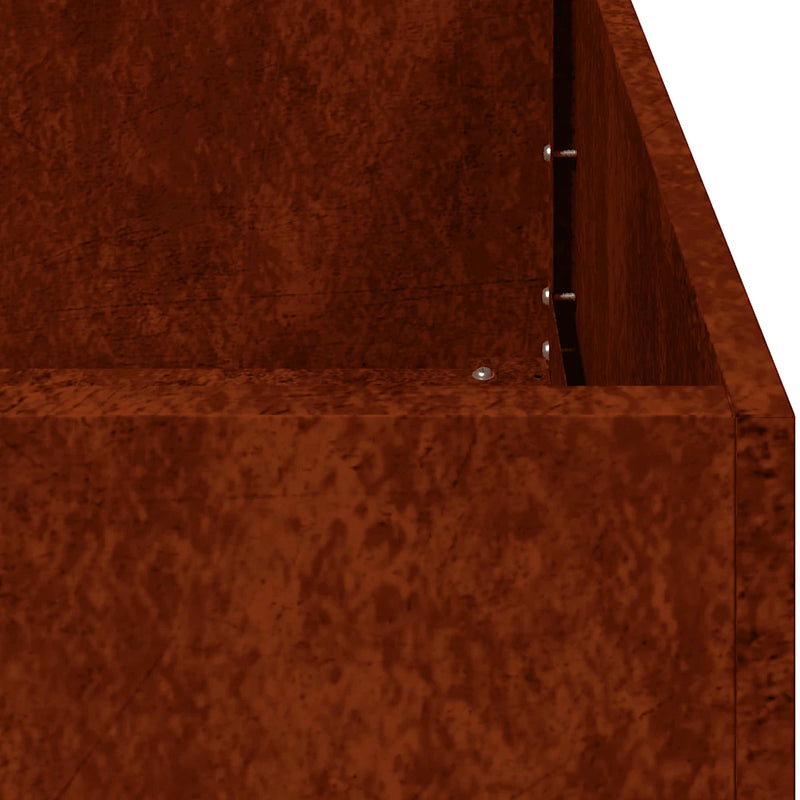 Planter Rusty 120x40x40 cm Weathering Steel