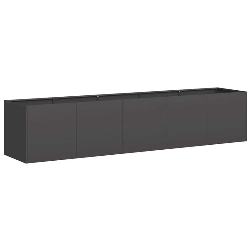 Planter Black 200x40x40 cm Cold-rolled Steel