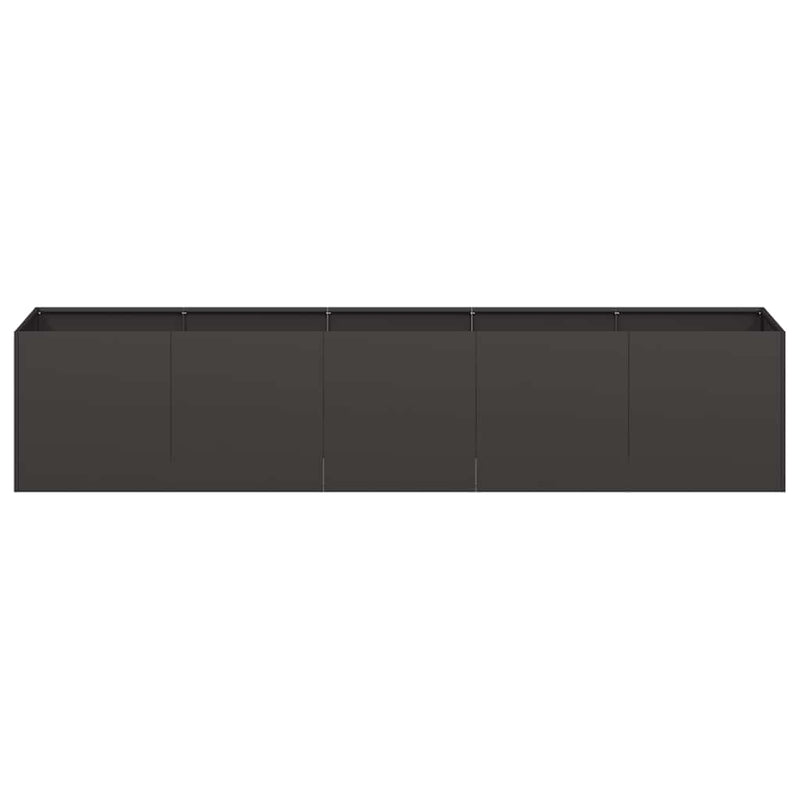 vidaXL Planter Black 200x40x40 cm Cold-rolled Steel
