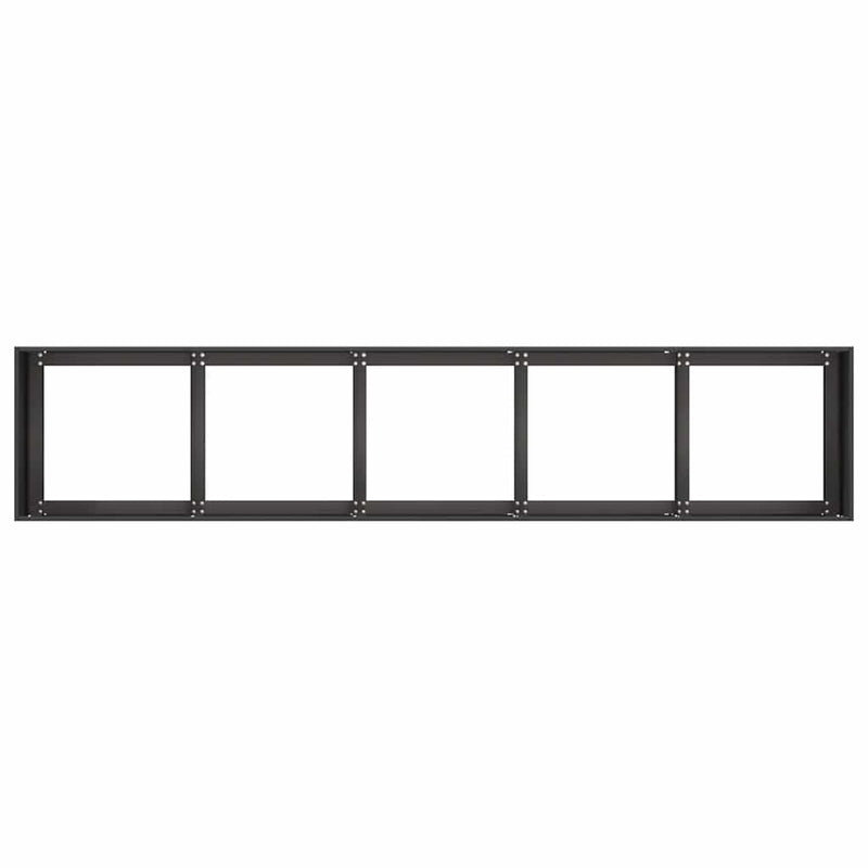 vidaXL Planter Black 200x40x40 cm Cold-rolled Steel
