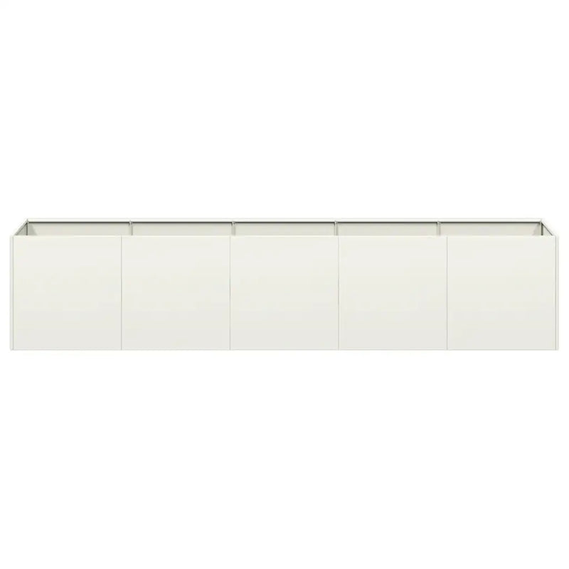 Planter White 200x40x40 cm Cold-rolled Steel