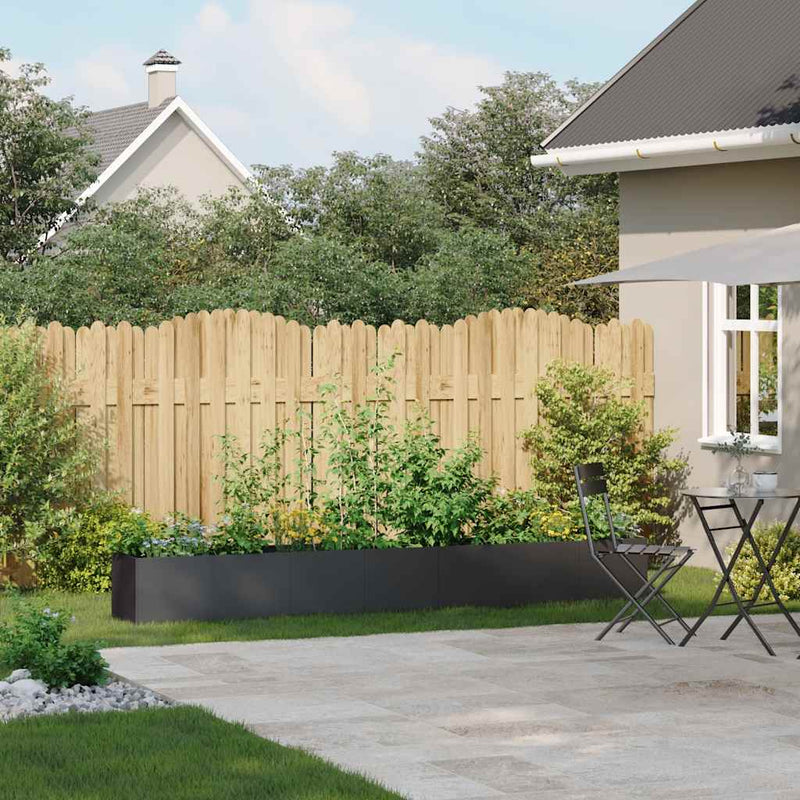 vidaXL Planter Black 280x40x40 cm Cold-rolled Steel