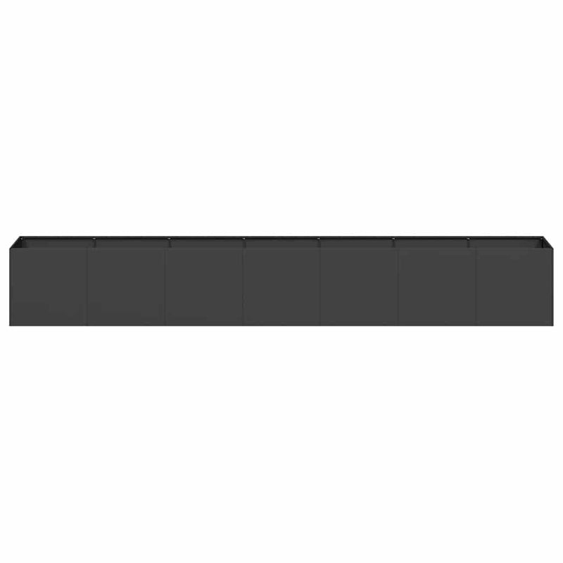 vidaXL Planter Black 280x40x40 cm Cold-rolled Steel