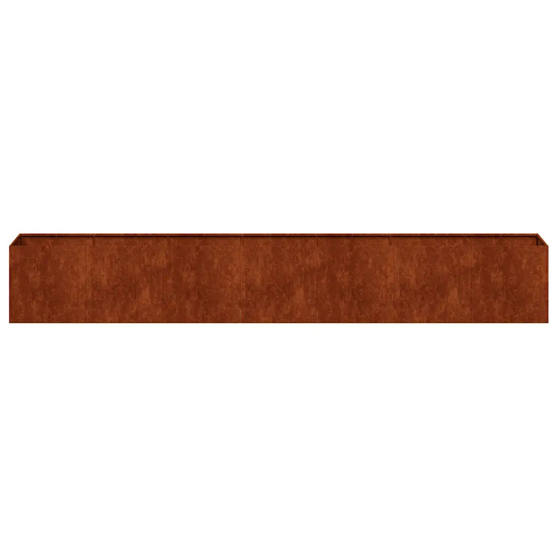 Planter Rusty 280x40x40 cm Weathering Steel