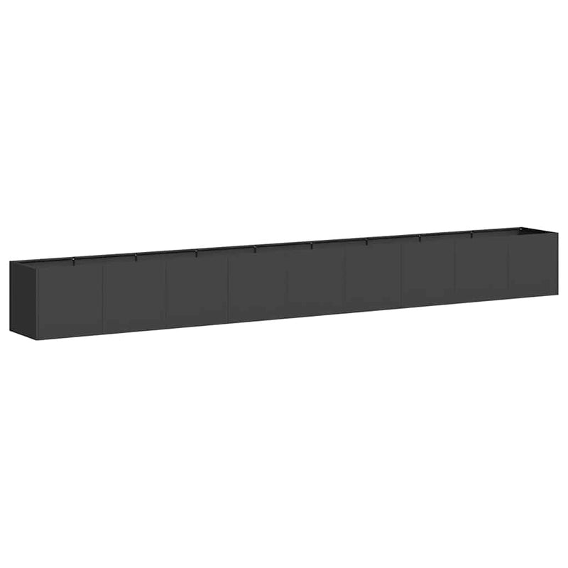 vidaXL Planter Black 360x40x40 cm Cold-rolled Steel