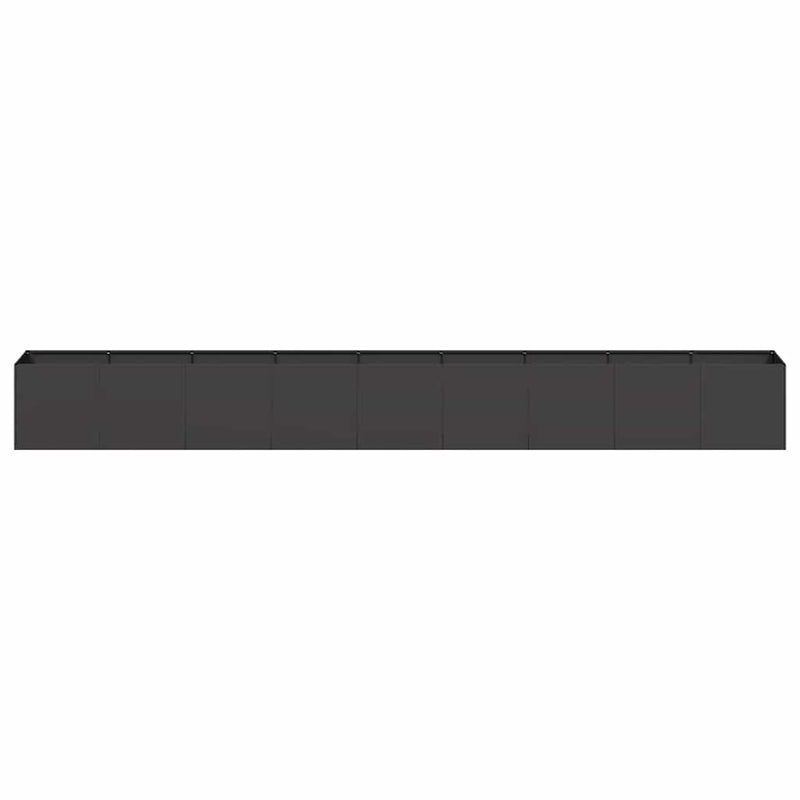 vidaXL Planter Black 360x40x40 cm Cold-rolled Steel