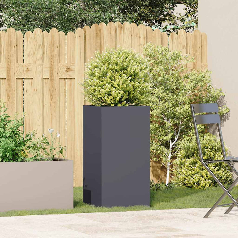 vidaXL Planter Anthracite 40x40x80 cm Cold-rolled Steel