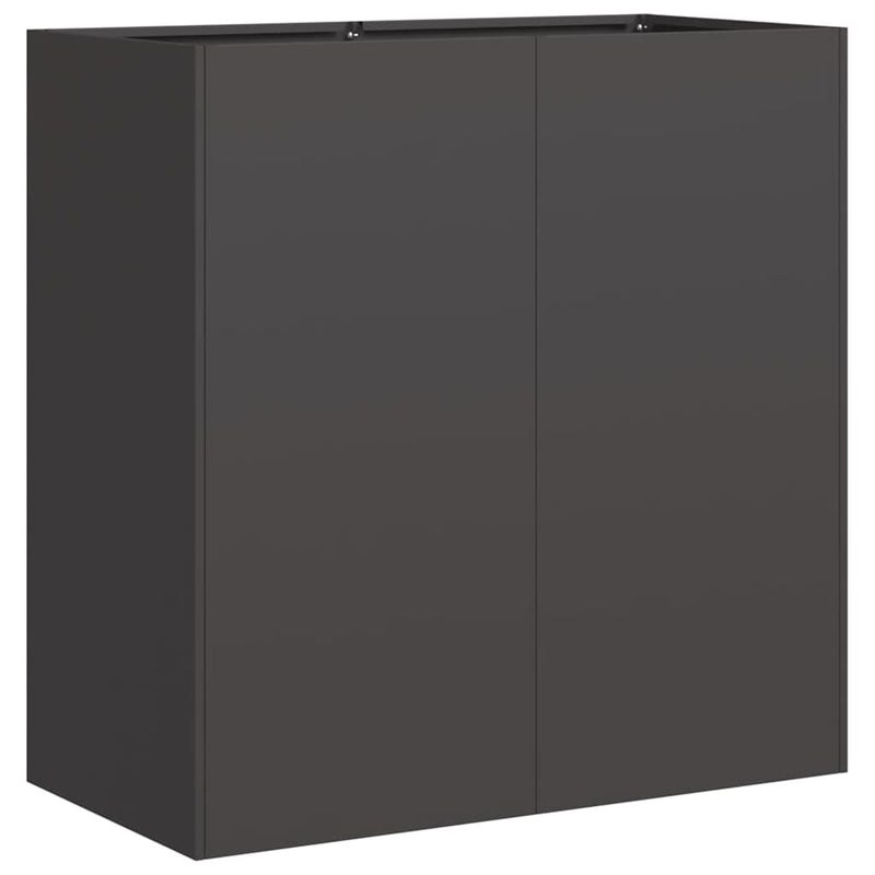 vidaXL Planter Black 80x40x80 cm Cold-rolled Steel