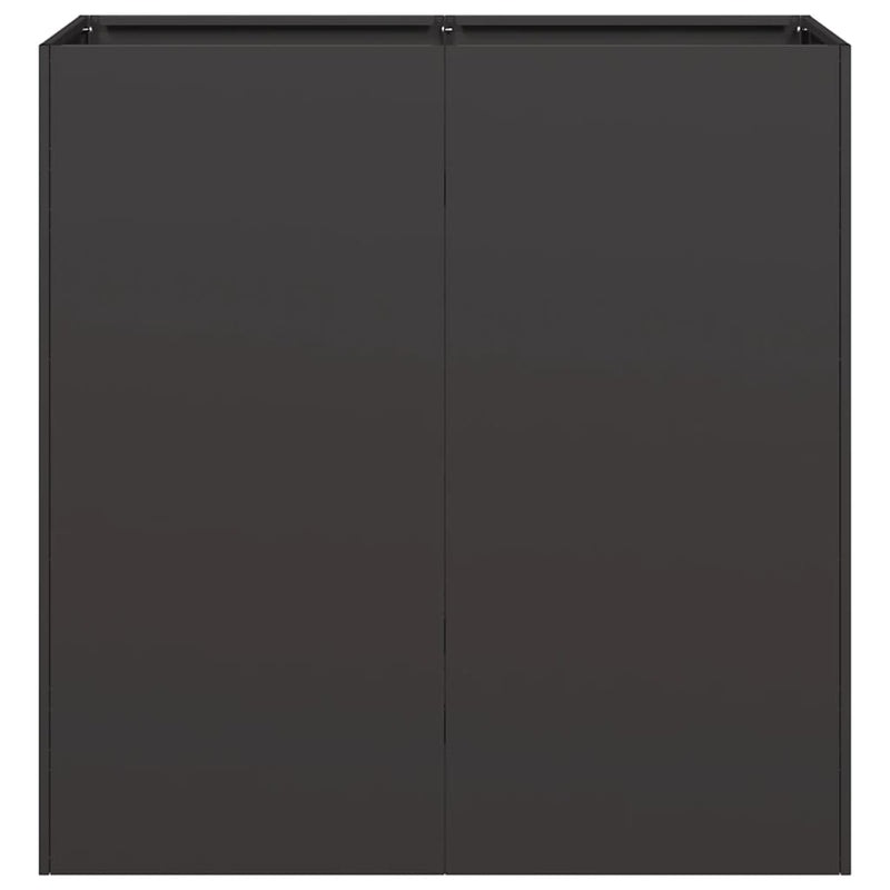 vidaXL Planter Black 80x40x80 cm Cold-rolled Steel