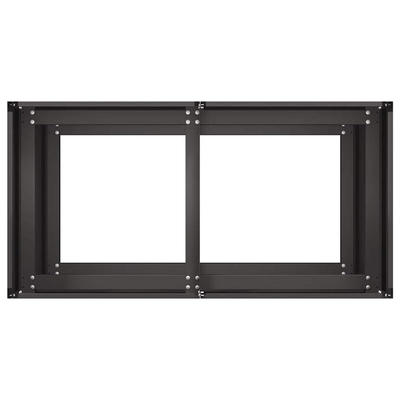 vidaXL Planter Black 80x40x80 cm Cold-rolled Steel