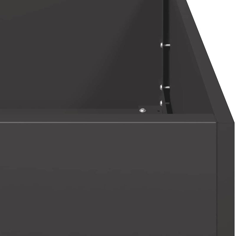vidaXL Planter Black 80x40x80 cm Cold-rolled Steel