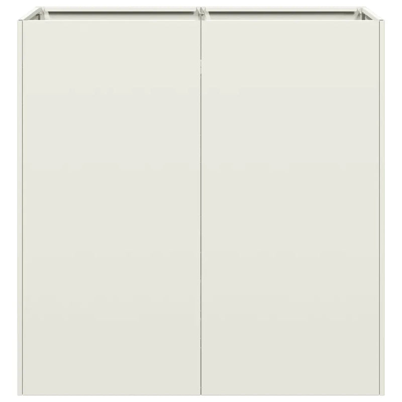 Planter White 80x40x80 cm Cold-rolled Steel