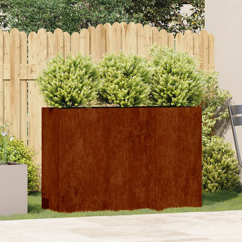 Planter Rusty 120x40x80 cm Weathering Steel