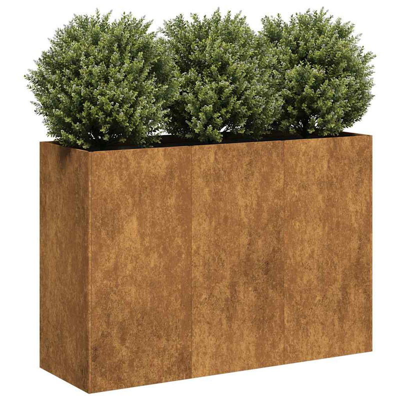 Planter Rusty 120x40x80 cm Weathering Steel