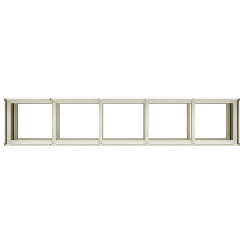 vidaXL Planter White 200x40x80 cm Cold-rolled Steel