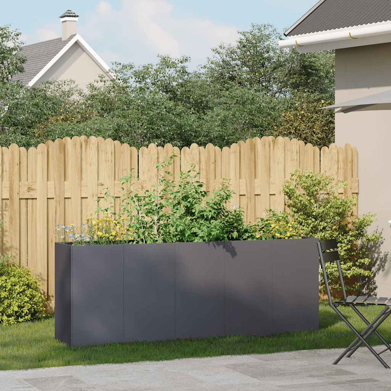 vidaXL Planter Anthracite 200x40x80 cm Cold-rolled Steel