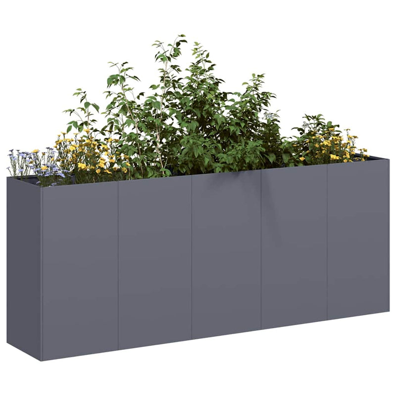 vidaXL Planter Anthracite 200x40x80 cm Cold-rolled Steel